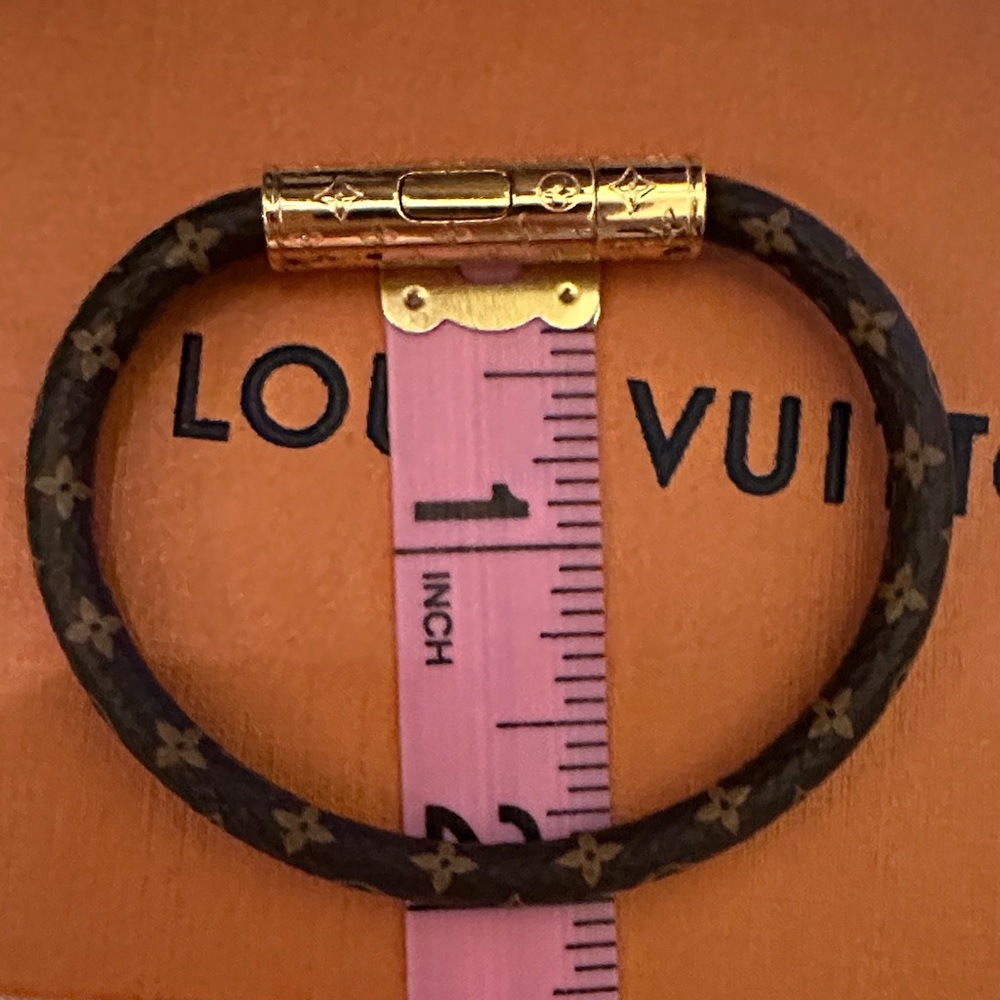 Louis Vuitton Brown and Gold Monogram Bracelet NWOT - Picture 4 of 4